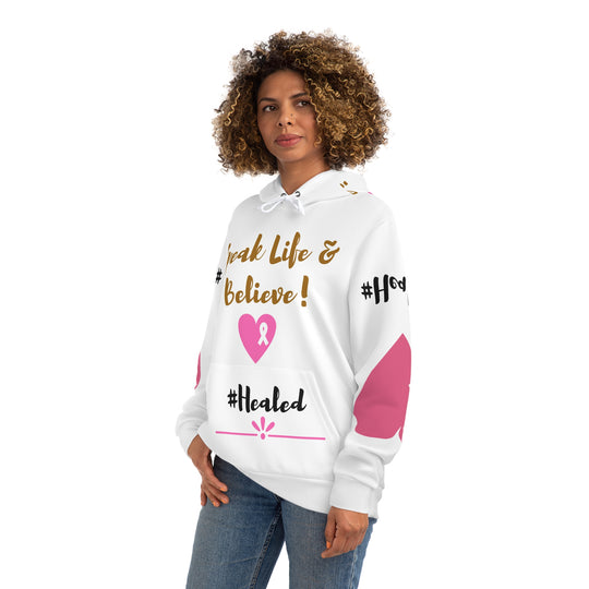 Spek Life & Believe™ #Healed All-Over-Print Hoodie - Cozy Unisex Comfort for Everyday Wear - captivatingconversationsstarters