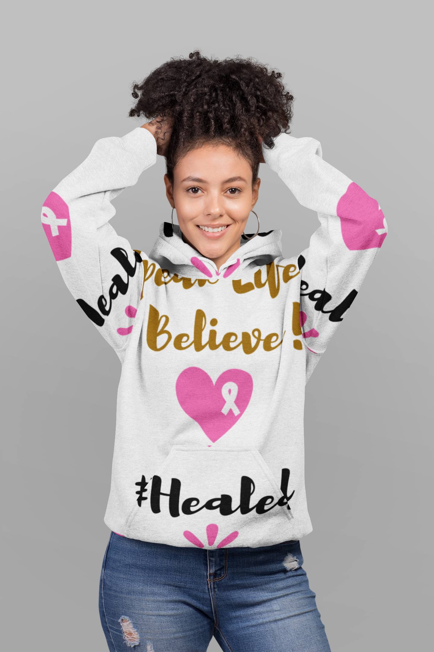Spek Life & Believe™ #Healed All-Over-Print Hoodie - Cozy Unisex Comfort for Everyday Wear - captivatingconversationsstarters