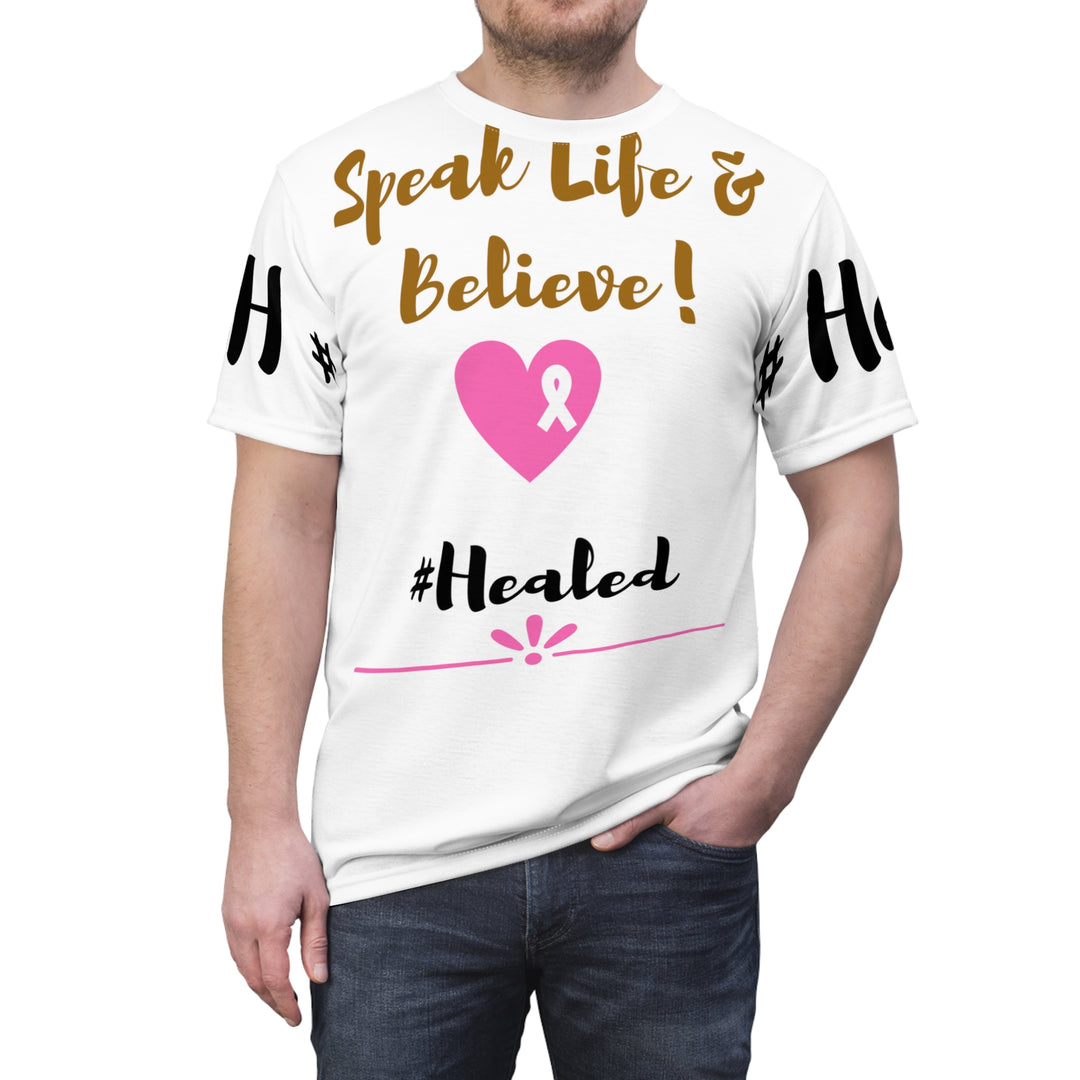 Popular Stylish Speak Life & Believe Tee - #Healed | Lightweight, Premium Comfort Casual T-Shirt - captivatingconversationsstarters