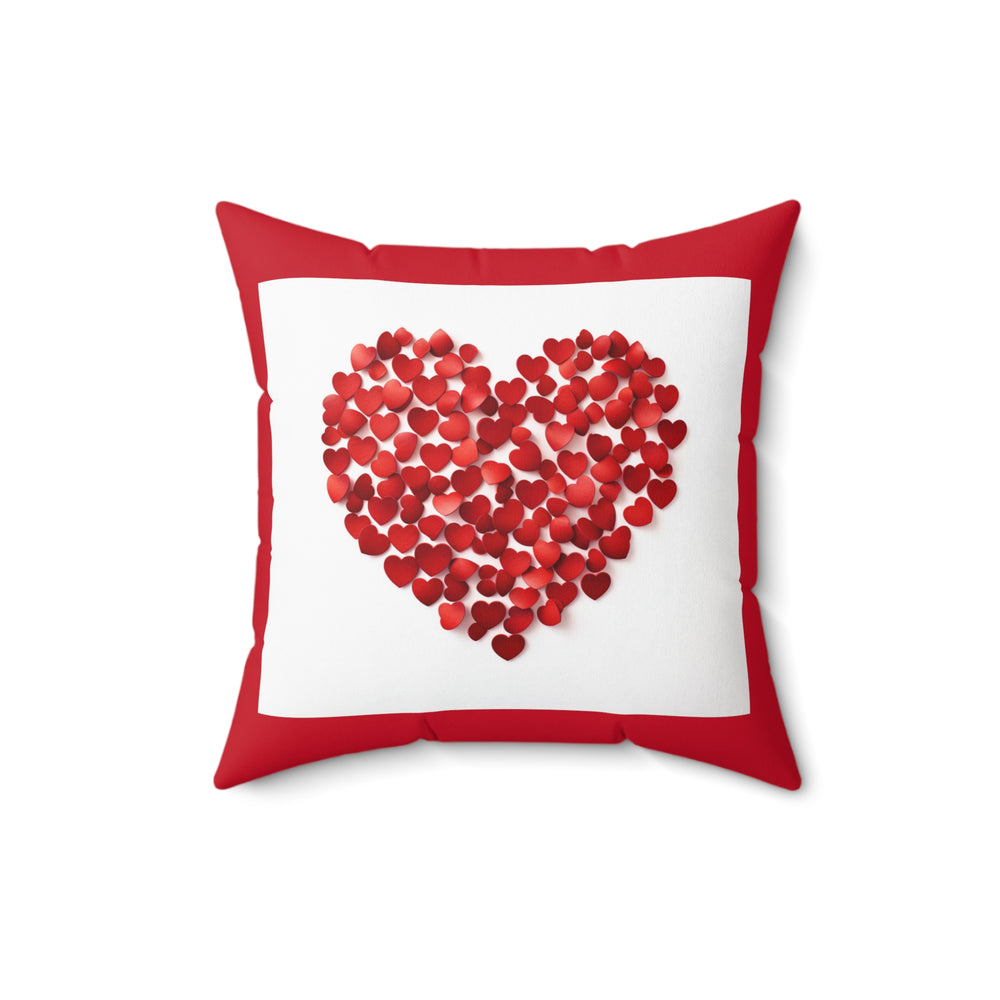 Love Embrace Heart-Shaped Red Mini Hearts Pillow – Cozy, Romantic & Decorative Accent for Every Space - captivatingconversationsstarters