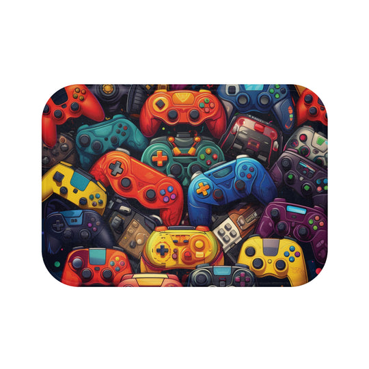 Gamer's Oasis: Iconic Game Controller Bathmat - captivatingconversationsstarters