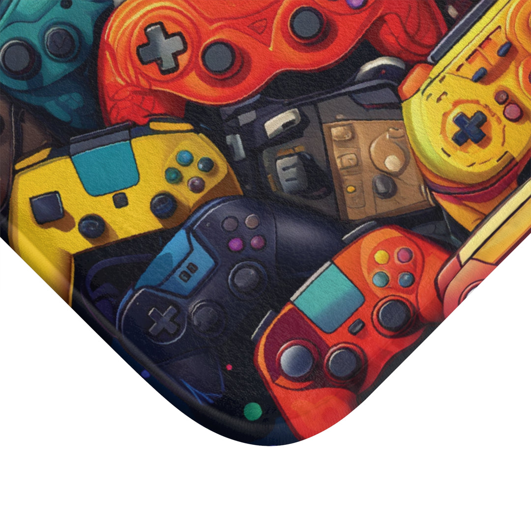 Gamer's Oasis: Iconic Game Controller Bathmat - captivatingconversationsstarters