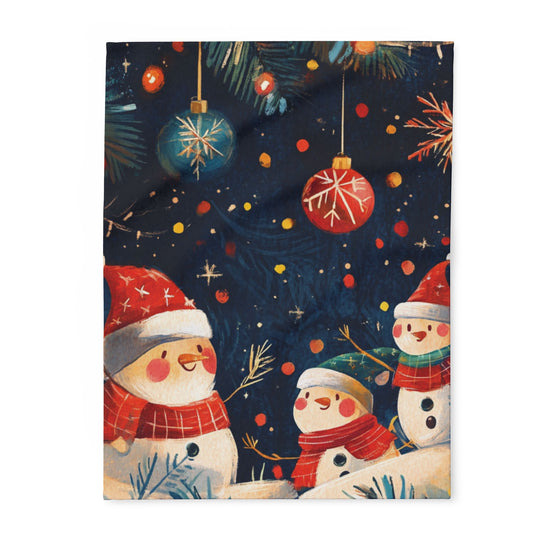 Cozy Snowman Fleece Blanket | Soft & Warm Christmas Throw with Cartoon Snowmen – Perfect for Winter, Holiday Gifts & Home Décor! - captivatingconversationsstarters