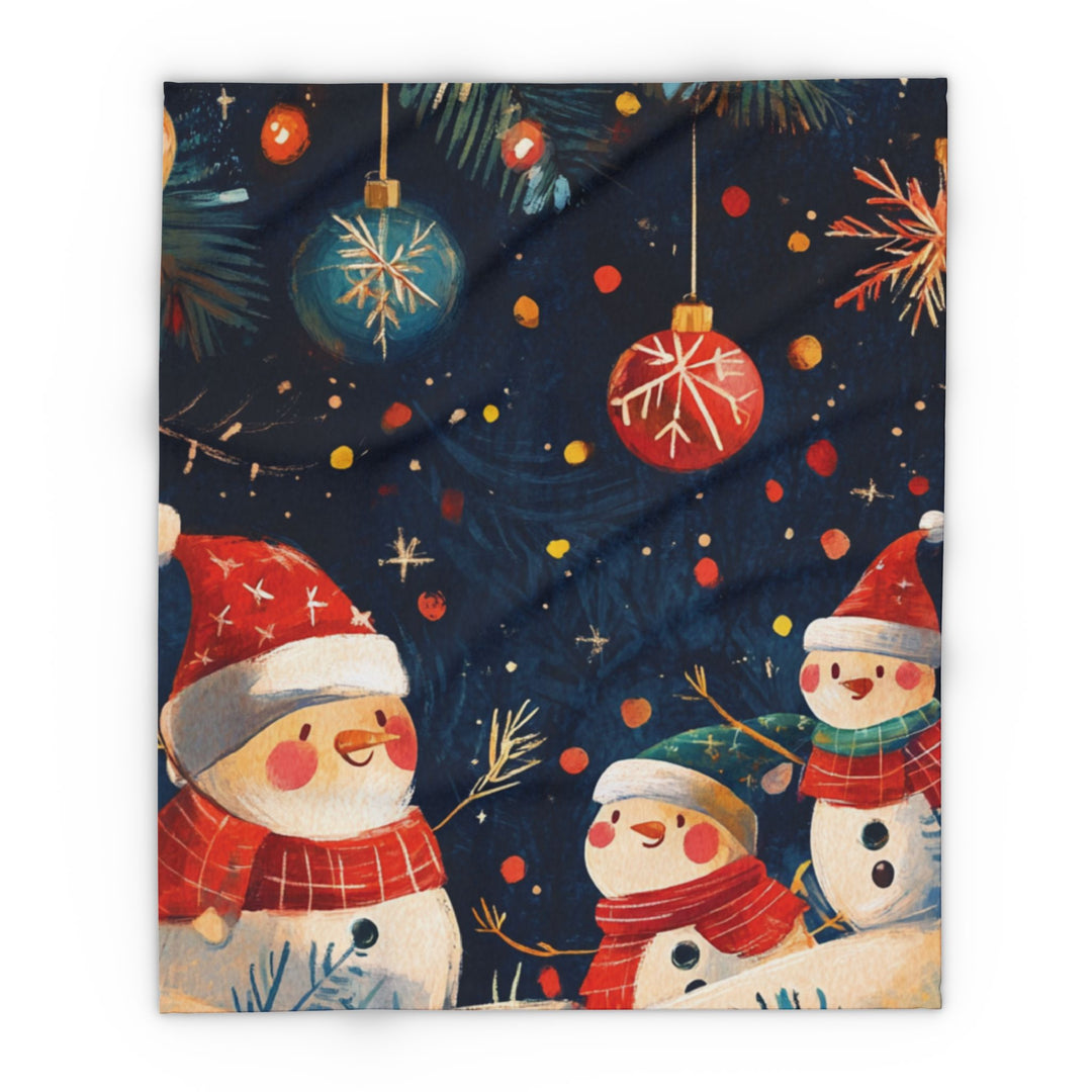 Cozy Snowman Fleece Blanket | Soft & Warm Christmas Throw with Cartoon Snowmen – Perfect for Winter, Holiday Gifts & Home Décor! - captivatingconversationsstarters