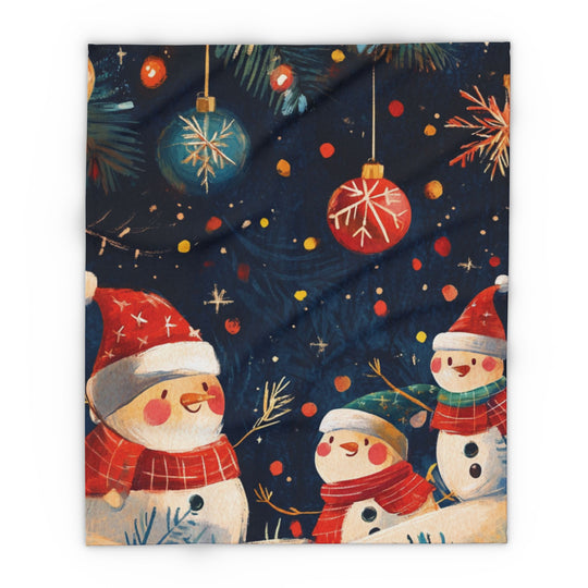 Cozy Snowman Fleece Blanket | Soft & Warm Christmas Throw with Cartoon Snowmen – Perfect for Winter, Holiday Gifts & Home Décor! - captivatingconversationsstarters