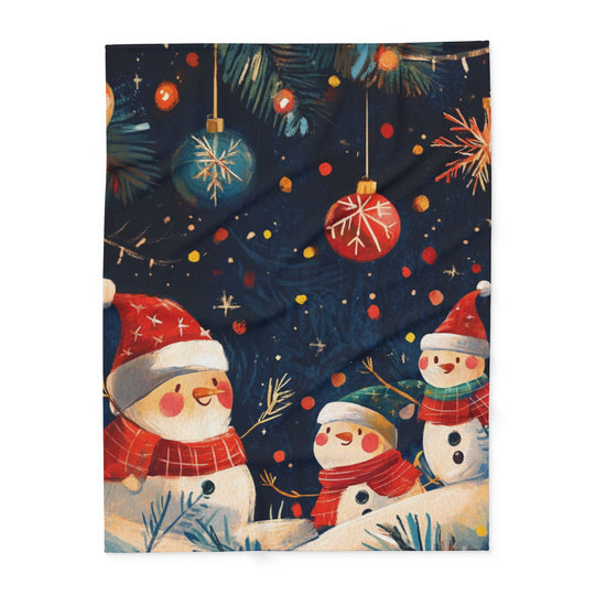 Cozy Snowman Fleece Blanket | Soft & Warm Christmas Throw with Cartoon Snowmen – Perfect for Winter, Holiday Gifts & Home Décor! - captivatingconversationsstarters