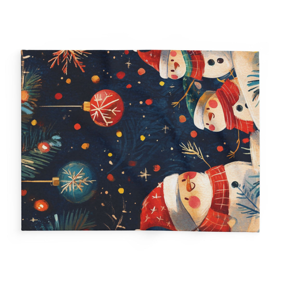 Cozy Snowman Fleece Blanket | Soft & Warm Christmas Throw with Cartoon Snowmen – Perfect for Winter, Holiday Gifts & Home Décor! - captivatingconversationsstarters