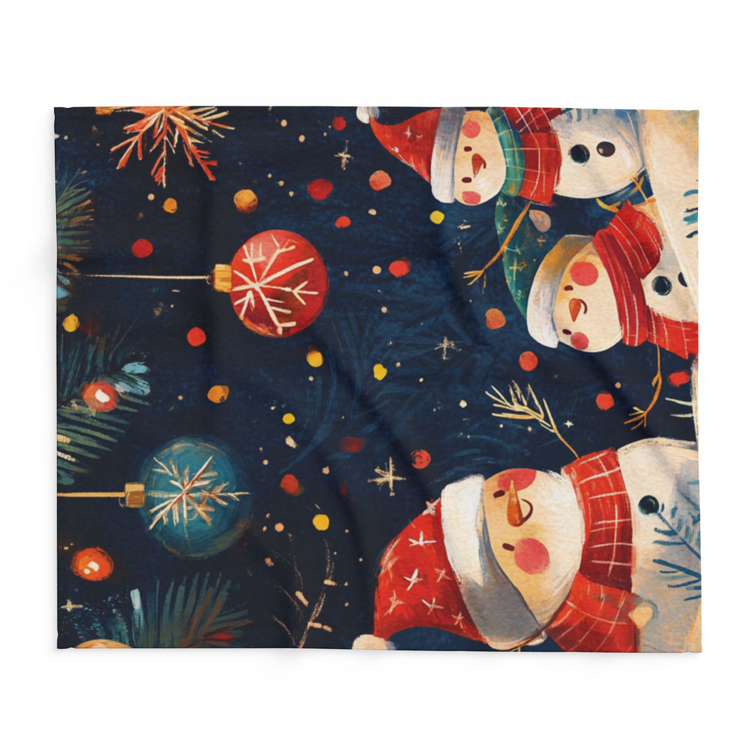 Cozy Snowman Fleece Blanket | Soft & Warm Christmas Throw with Cartoon Snowmen – Perfect for Winter, Holiday Gifts & Home Décor! - captivatingconversationsstarters
