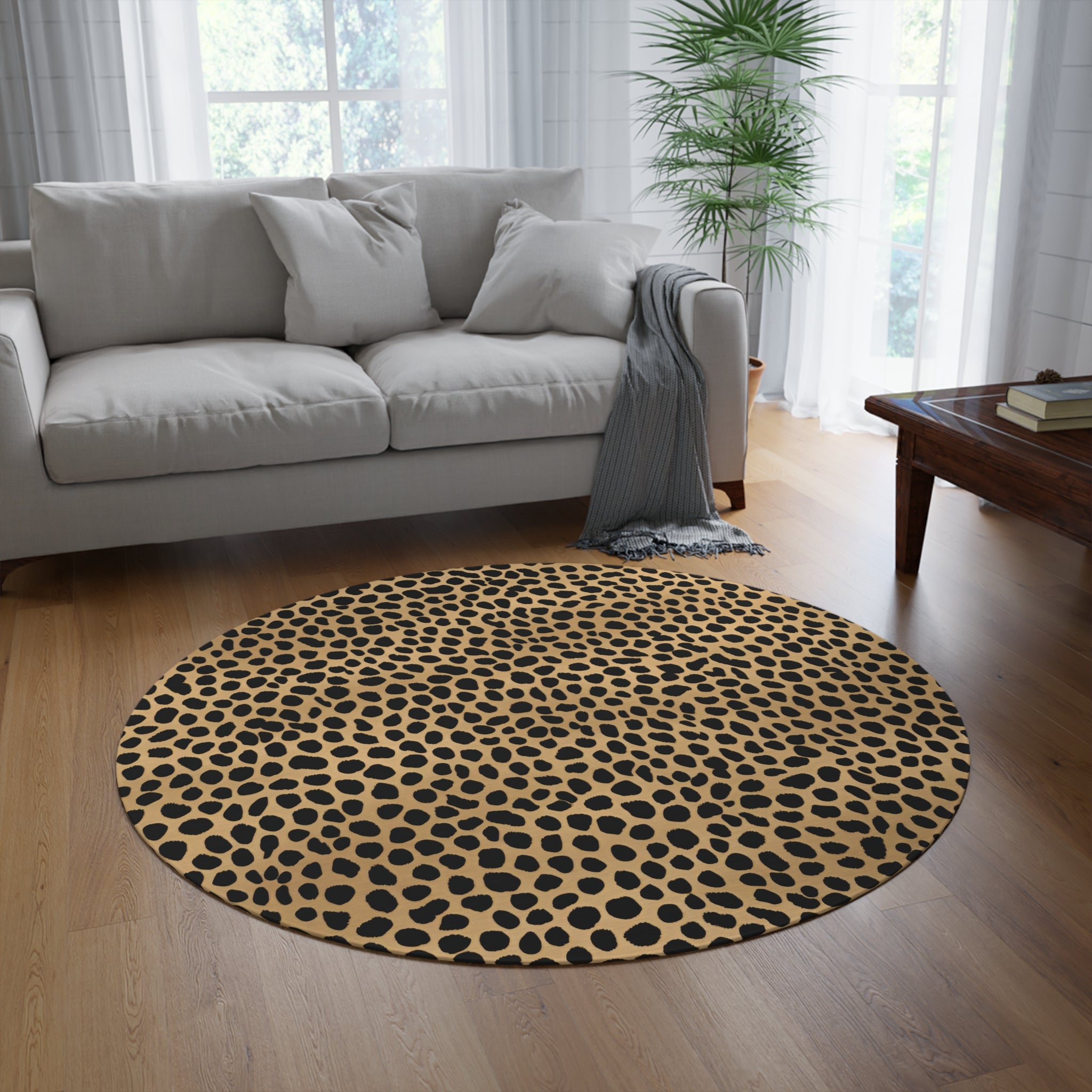 Leopard Luxe Designer Circular Rug – Bold, Chic, & Wildly Stylish - captivatingconversationsstarters