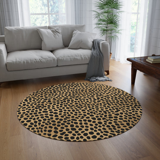Leopard Luxe Designer Circular Rug – Bold, Chic, & Wildly Stylish - captivatingconversationsstarters