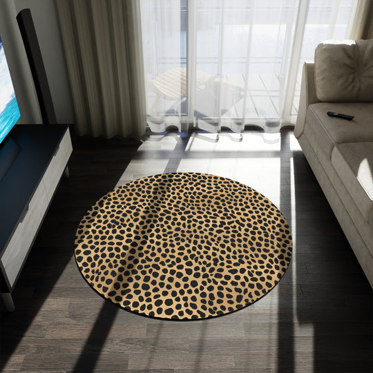 Leopard Luxe Designer Circular Rug – Bold, Chic, & Wildly Stylish - captivatingconversationsstarters
