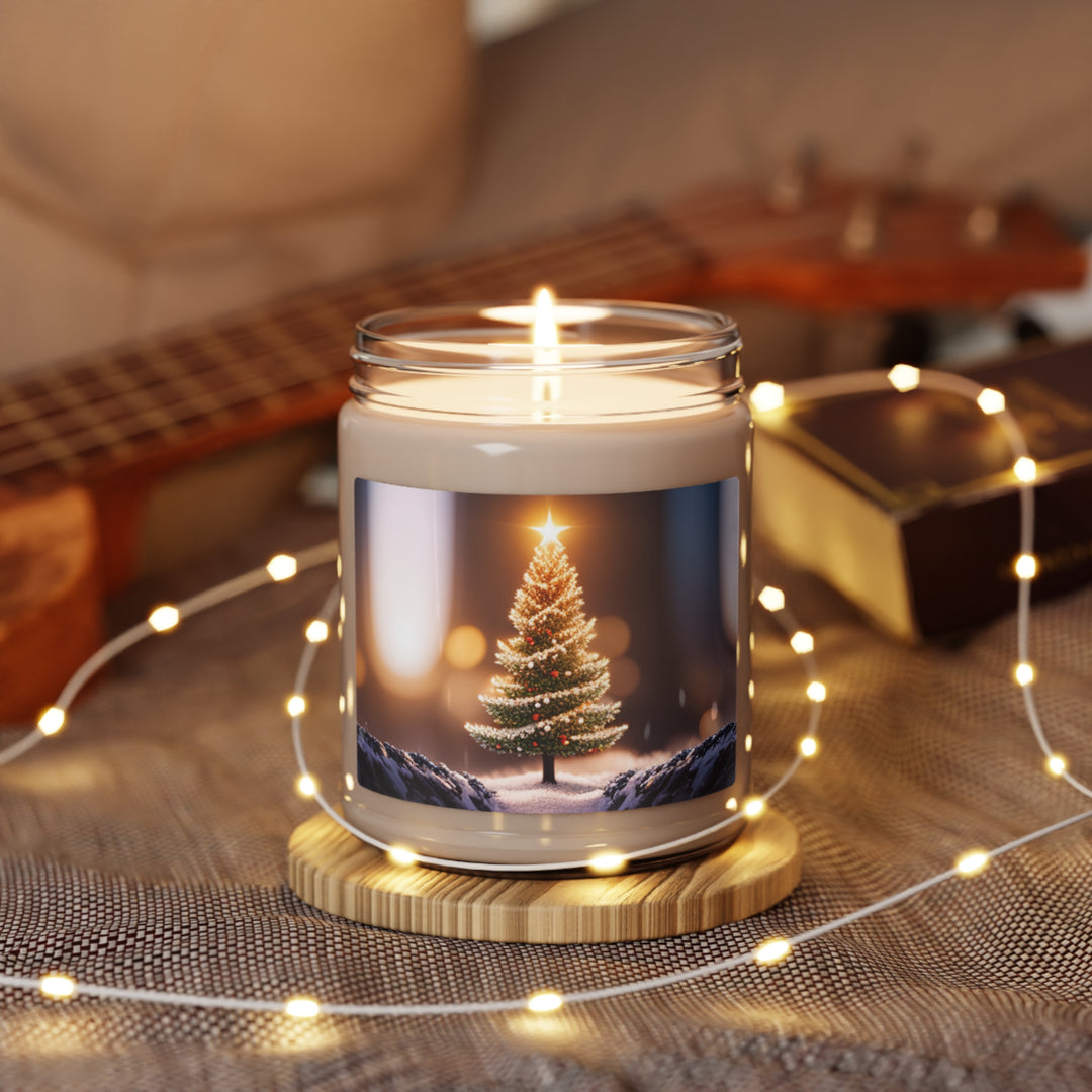 Divine Radiance: Premium Handcrafted Christmas Tree Candle with Starlit Topper - captivatingconversationsstarters