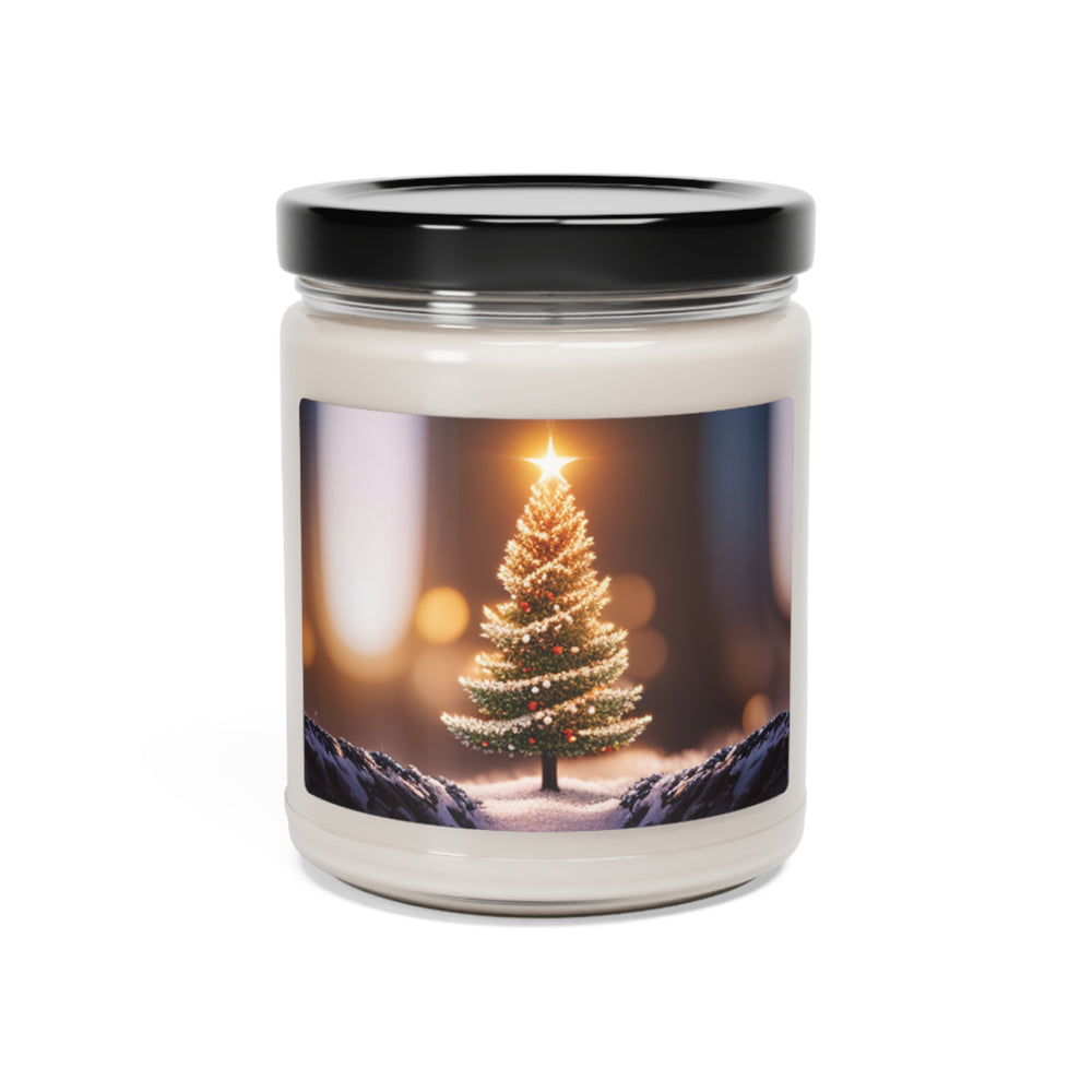 Divine Radiance: Premium Handcrafted Christmas Tree Candle with Starlit Topper - captivatingconversationsstarters