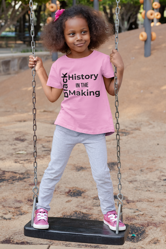 Black History in the Making Kids T-Shirt – Empowering Black History Month Apparel | Bold Statement Kids Shirt - captivatingconversationsstarters