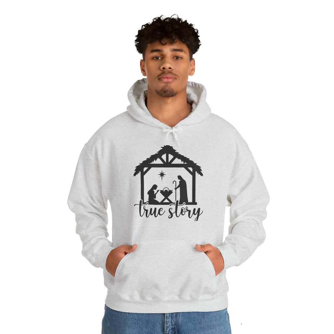 True Story Nativity Scene Hoodie - Celebrate the Reason for the Season in Style! - captivatingconversationsstarters