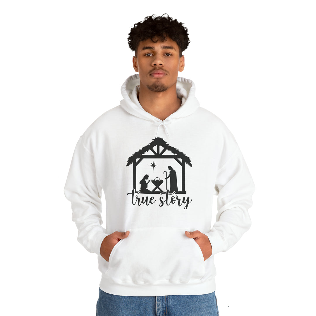 True Story Nativity Scene Hoodie - Celebrate the Reason for the Season in Style! - captivatingconversationsstarters