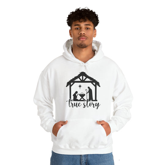 True Story Nativity Scene Hoodie - Celebrate the Reason for the Season in Style! - captivatingconversationsstarters