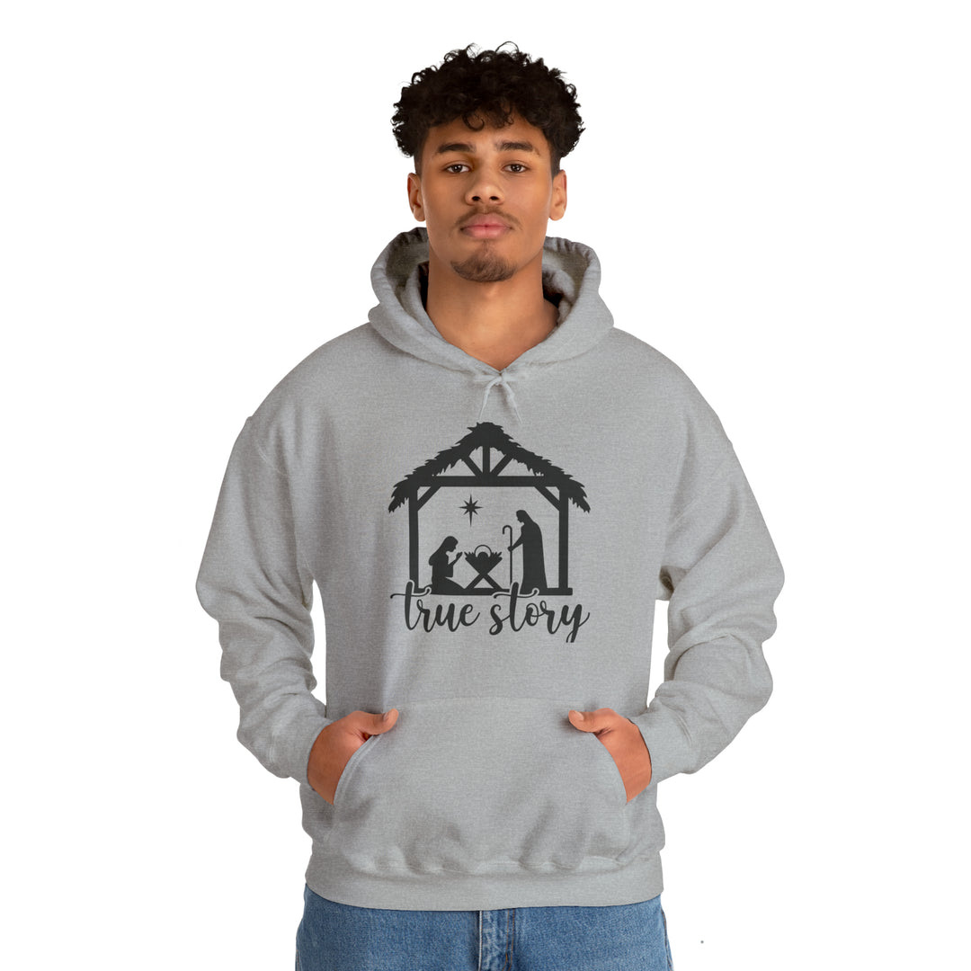 True Story Nativity Scene Hoodie - Celebrate the Reason for the Season in Style! - captivatingconversationsstarters