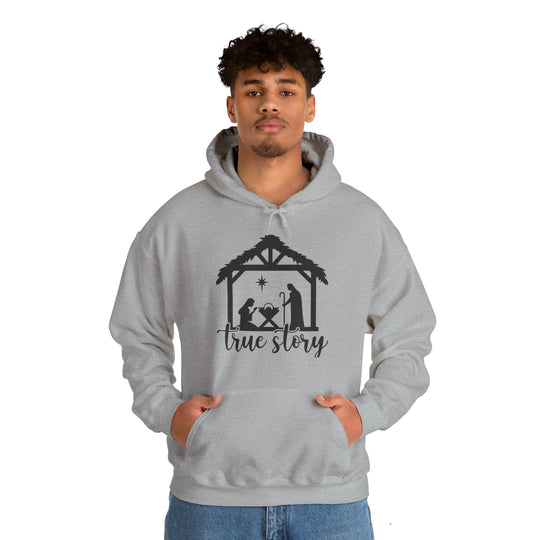 True Story Nativity Scene Hoodie - Celebrate the Reason for the Season in Style! - captivatingconversationsstarters