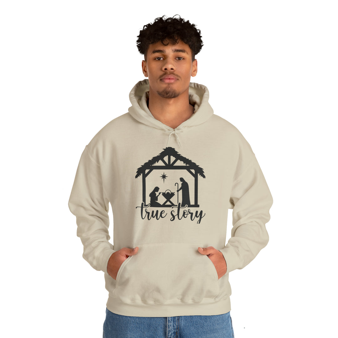 True Story Nativity Scene Hoodie - Celebrate the Reason for the Season in Style! - captivatingconversationsstarters