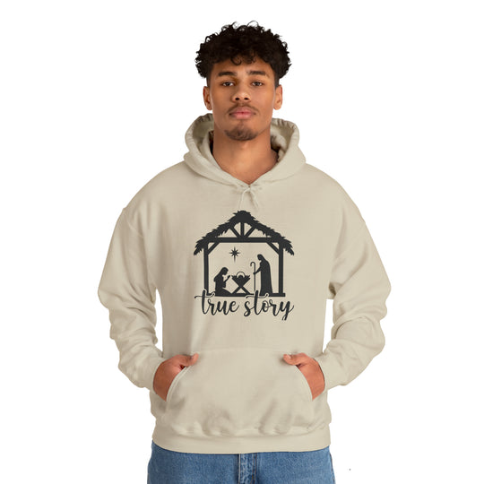 True Story Nativity Scene Hoodie - Celebrate the Reason for the Season in Style! - captivatingconversationsstarters