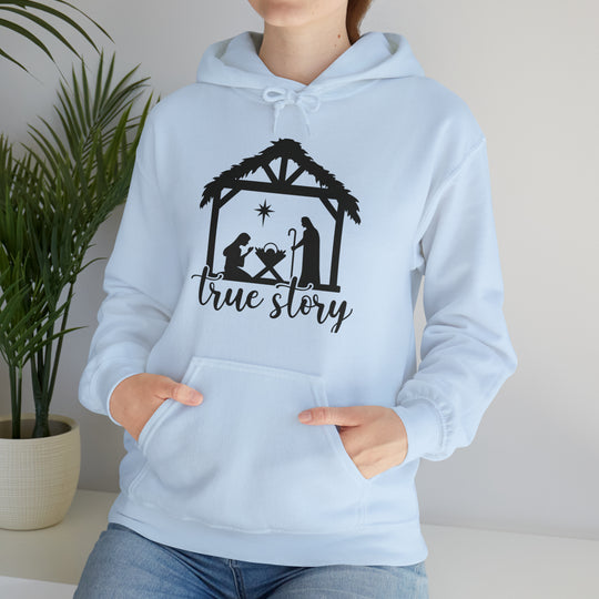 True Story Nativity Scene Hoodie - Celebrate the Reason for the Season in Style! - captivatingconversationsstarters