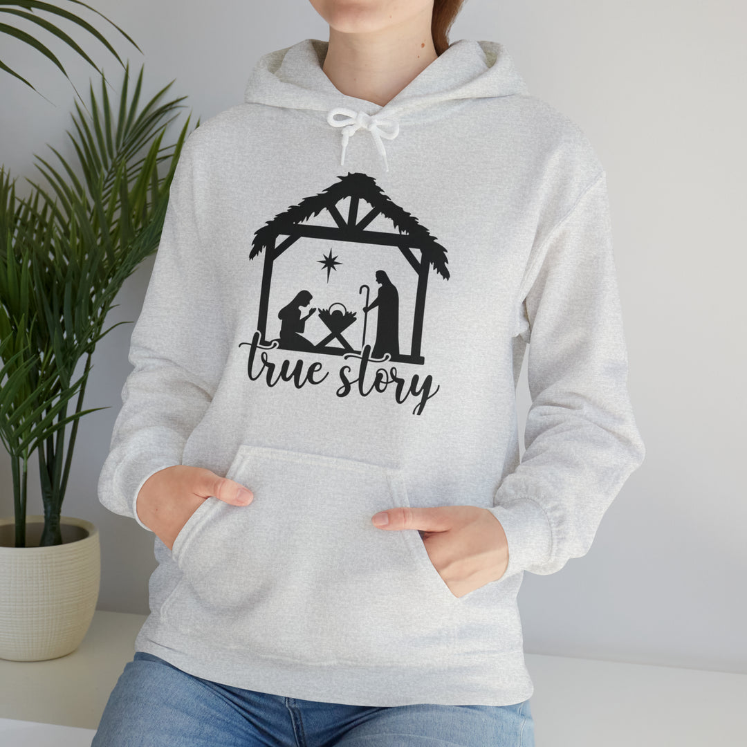 True Story Nativity Scene Hoodie - Celebrate the Reason for the Season in Style! - captivatingconversationsstarters