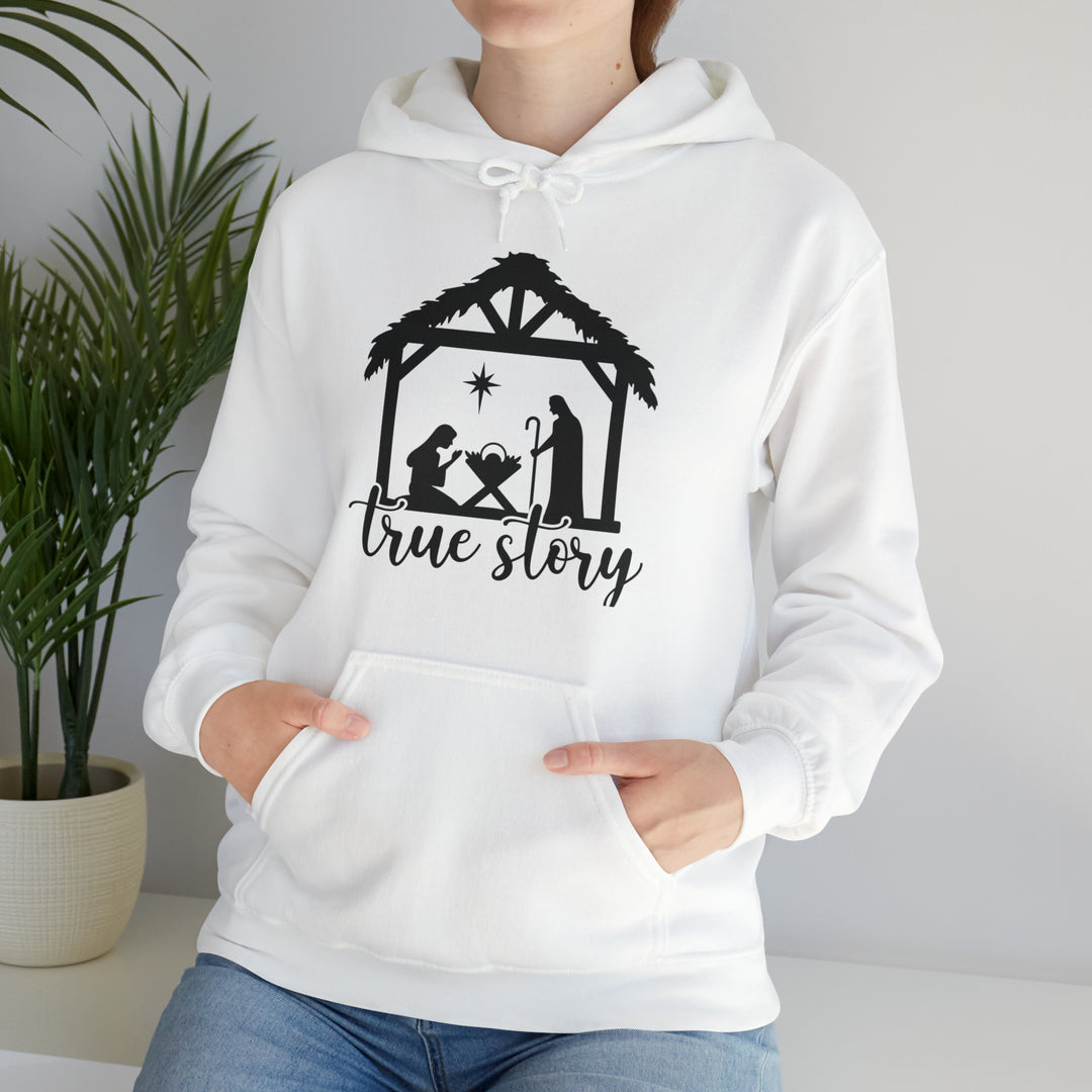 True Story Nativity Scene Hoodie - Celebrate the Reason for the Season in Style! - captivatingconversationsstarters