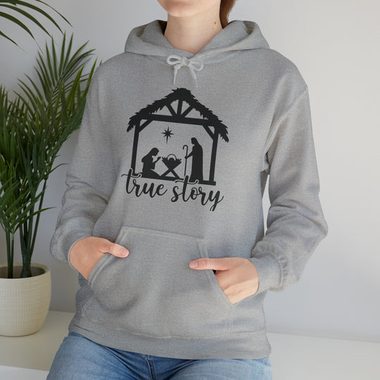 True Story Nativity Scene Hoodie - Celebrate the Reason for the Season in Style! - captivatingconversationsstarters