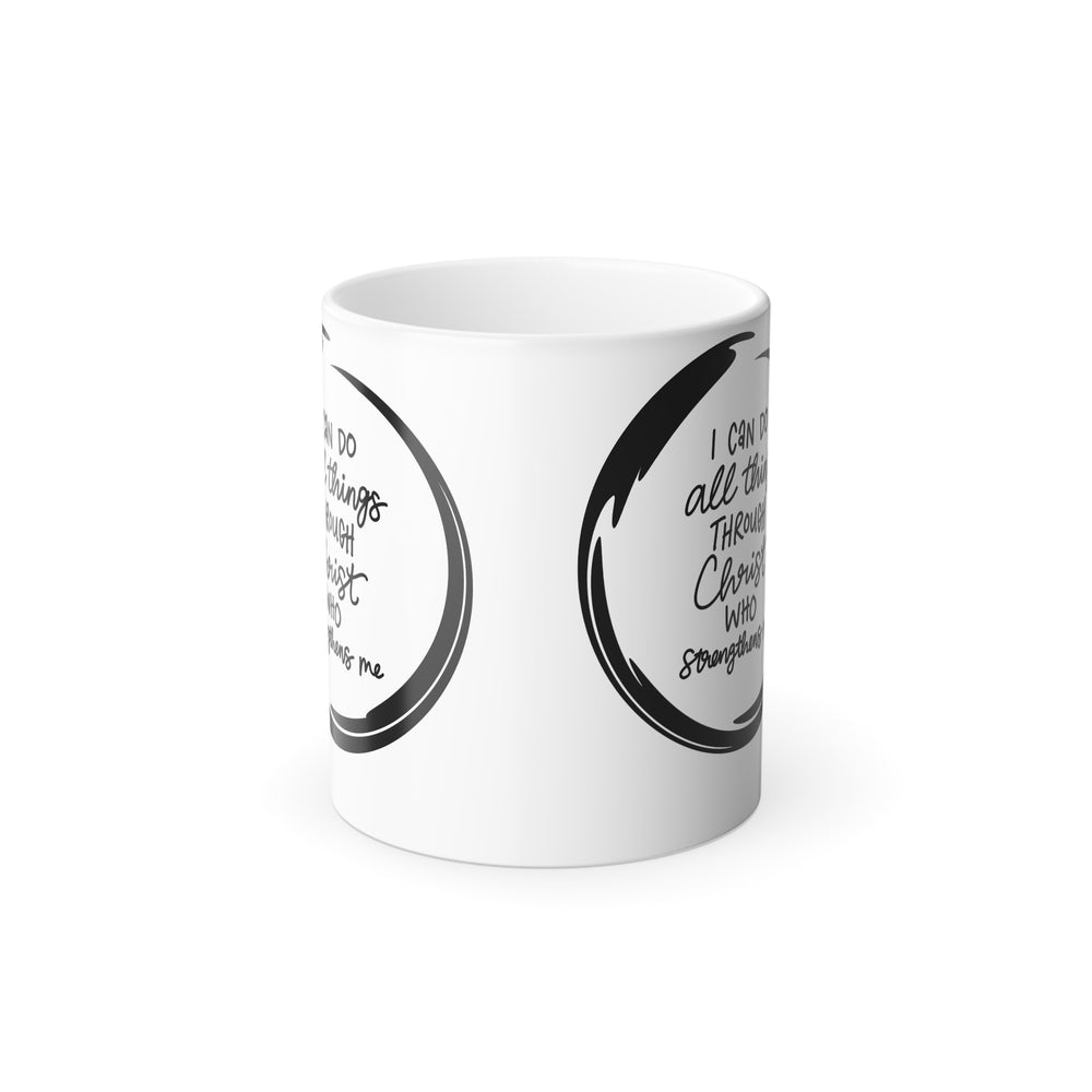 I Can Do All Things" Color Morphing Mug – 11oz Empowerment Heat-Reactive Ceramic Mug - captivatingconversationsstarters