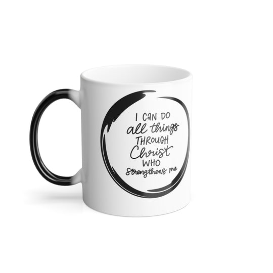 I Can Do All Things" Color Morphing Mug – 11oz Empowerment Heat-Reactive Ceramic Mug - captivatingconversationsstarters