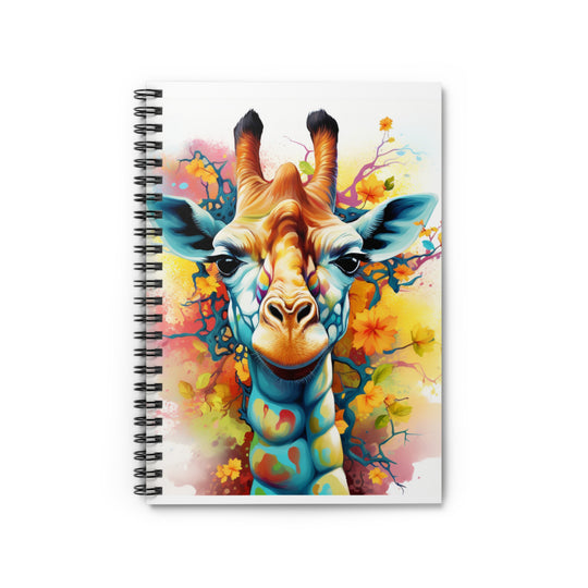 Colorful Giraffe Spiral Notebook – 118 Pages of Fun for School, Work & Creativity - captivatingconversationsstarters