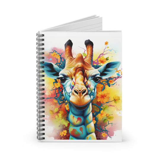 Colorful Giraffe Spiral Notebook – 118 Pages of Fun for School, Work & Creativity - captivatingconversationsstarters