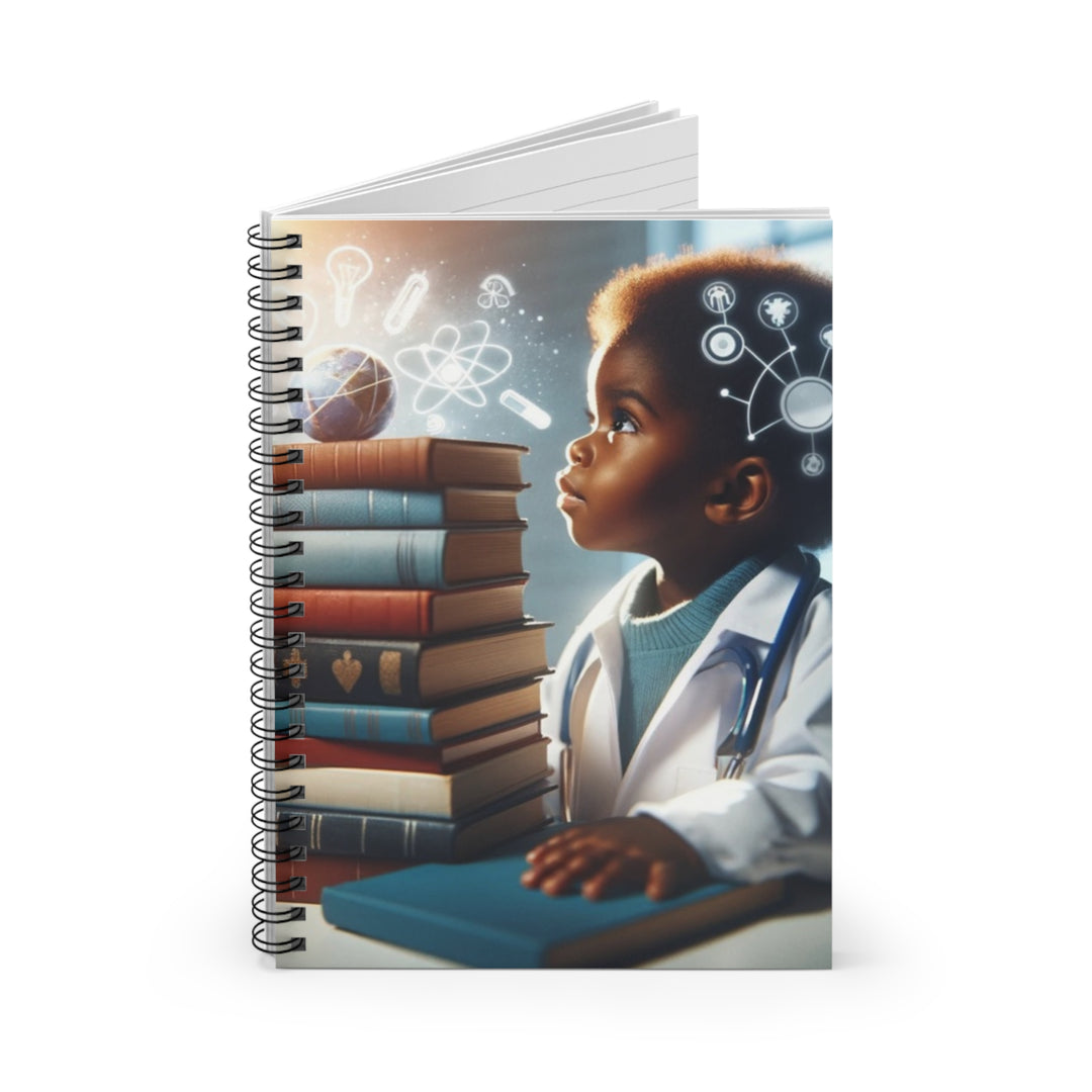 Future Doctor in the Making Notebook – 118-Page Spiral Journal for Kids with Stethoscope Cover - captivatingconversationsstarters