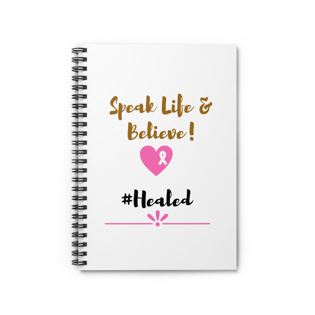 Healed Breast Cancer Awareness Spiral Notebook – Inspire, Organize, & Empower | 118 Pages with Ruled Line Paper - captivatingconversationsstarters