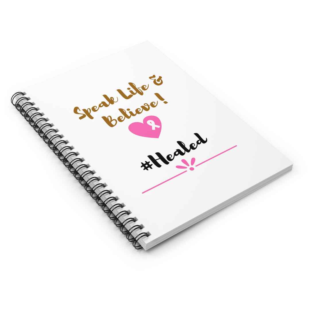 Healed Breast Cancer Awareness Spiral Notebook – Inspire, Organize, & Empower | 118 Pages with Ruled Line Paper - captivatingconversationsstarters