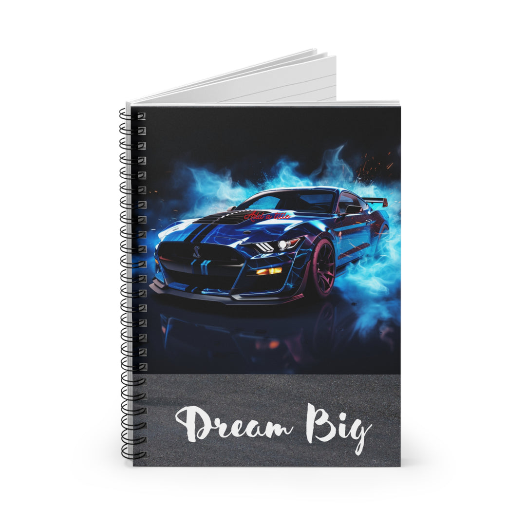 Luxury Mustang Burnout - An Inspirational Journey Notebook | 118-Page Spiral Journal for Success - captivatingconversationsstarters