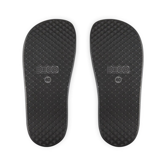 Empower Every Step - Women's Breast Cancer Awareness Slide Sandals with Customizable Removable Straps - captivatingconversationsstarters