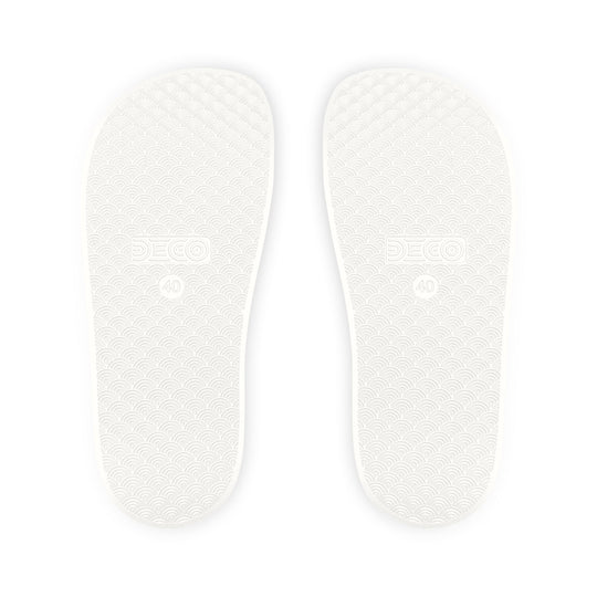 Empower Every Step - Women's Breast Cancer Awareness Slide Sandals with Customizable Removable Straps - captivatingconversationsstarters