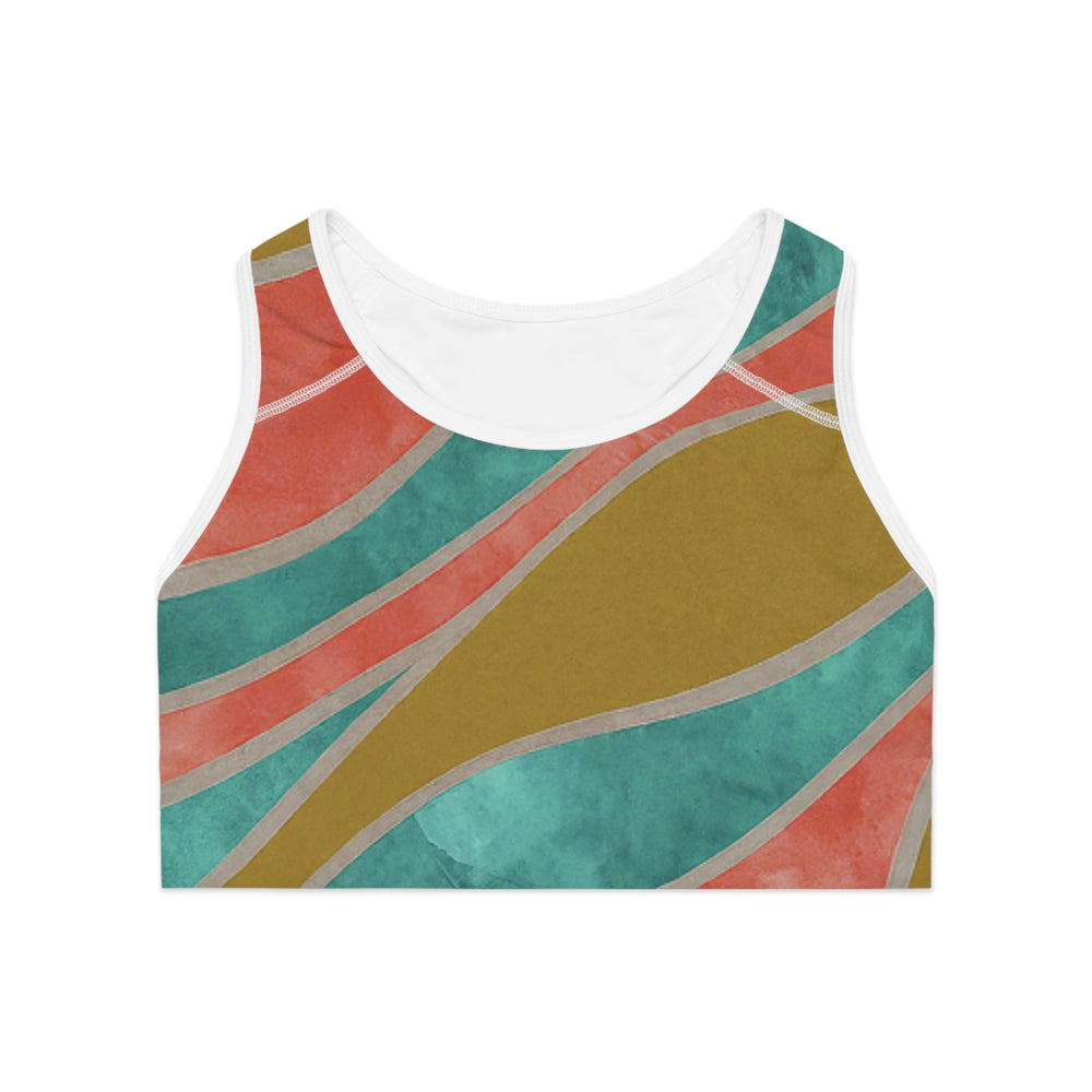 Custom All-Over Print Sports Bra - Ultimate Comfort & Support for Active Women - captivatingconversationsstarters