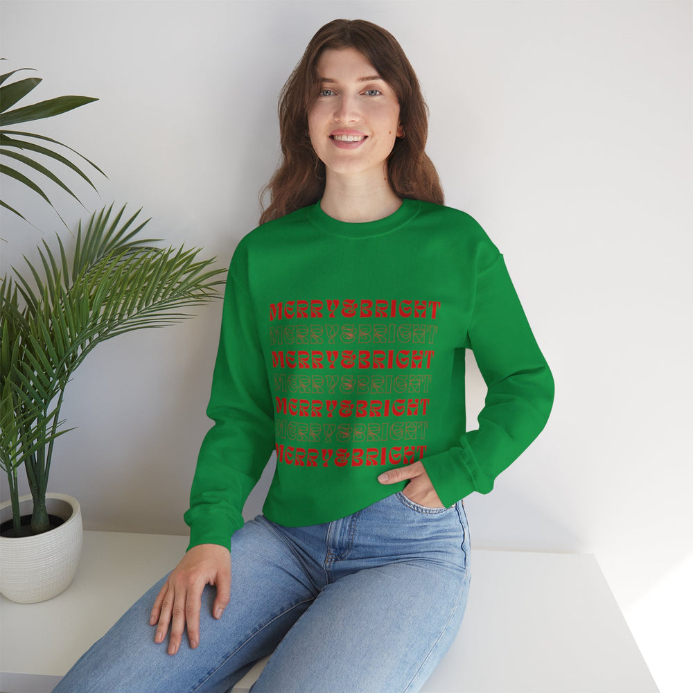 Merry & Bright Holiday Sweatshirt - captivatingconversationsstarters