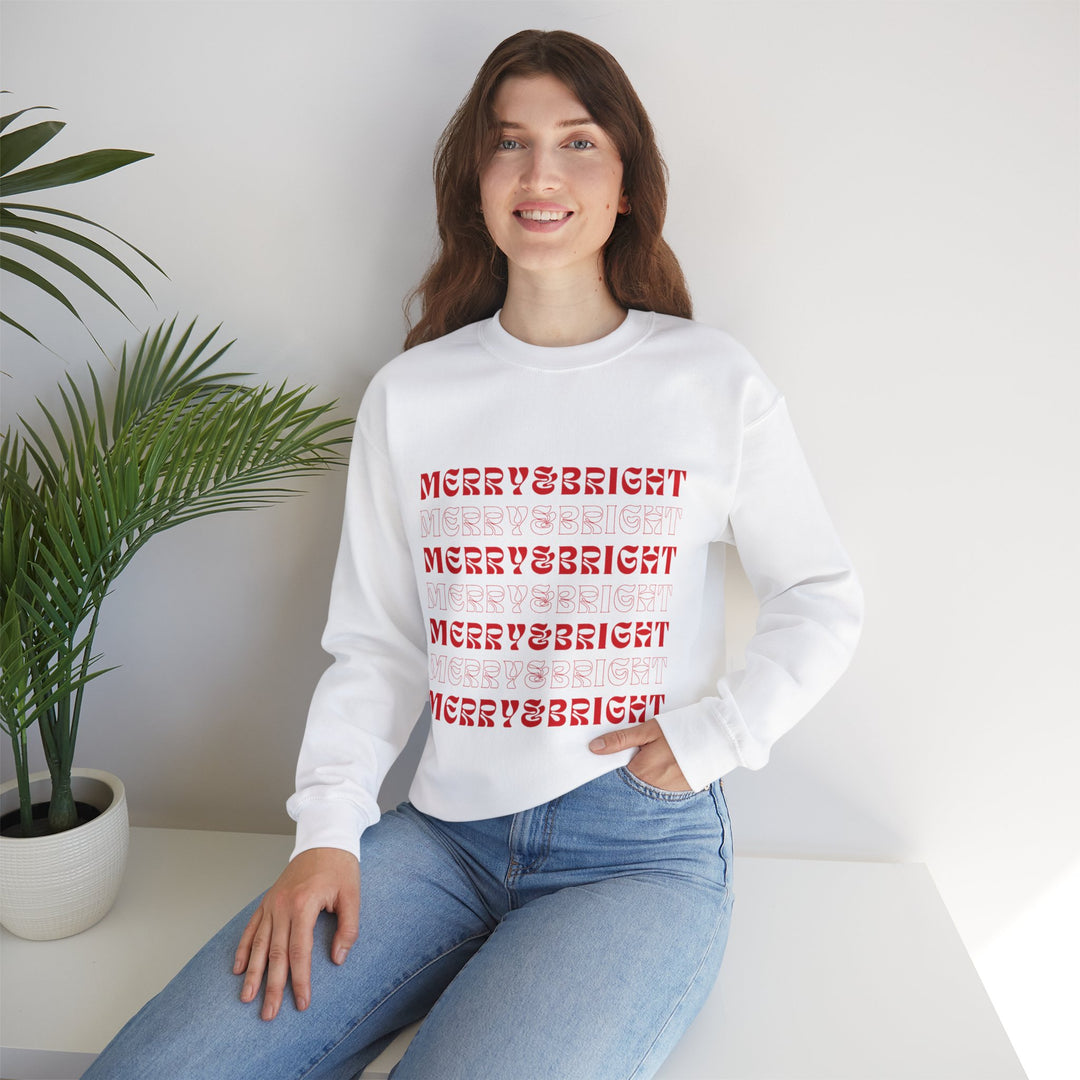 Merry & Bright Holiday Sweatshirt - captivatingconversationsstarters