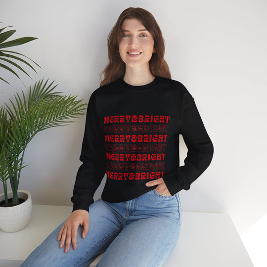 Merry & Bright Holiday Sweatshirt - captivatingconversationsstarters