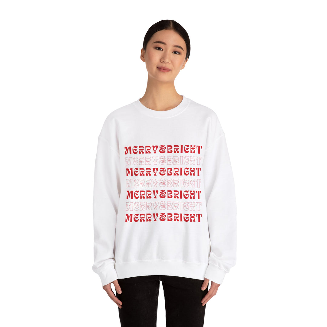 Merry & Bright Holiday Sweatshirt - captivatingconversationsstarters