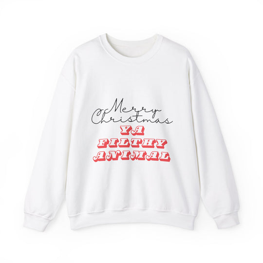 Merry Christmas Ya Filthy Animal Sweatshirt – Cozy Holiday Humor, Iconic Style & Ultimate Comfor - captivatingconversationsstarters