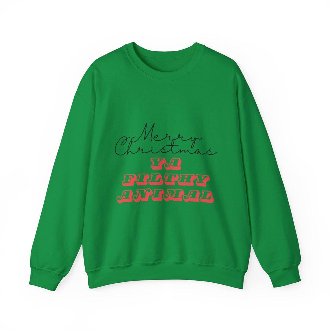 Merry Christmas Ya Filthy Animal Sweatshirt – Cozy Holiday Humor, Iconic Style & Ultimate Comfor - captivatingconversationsstarters