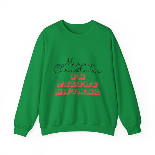 Merry Christmas Ya Filthy Animal Sweatshirt – Cozy Holiday Humor, Iconic Style & Ultimate Comfor - captivatingconversationsstarters