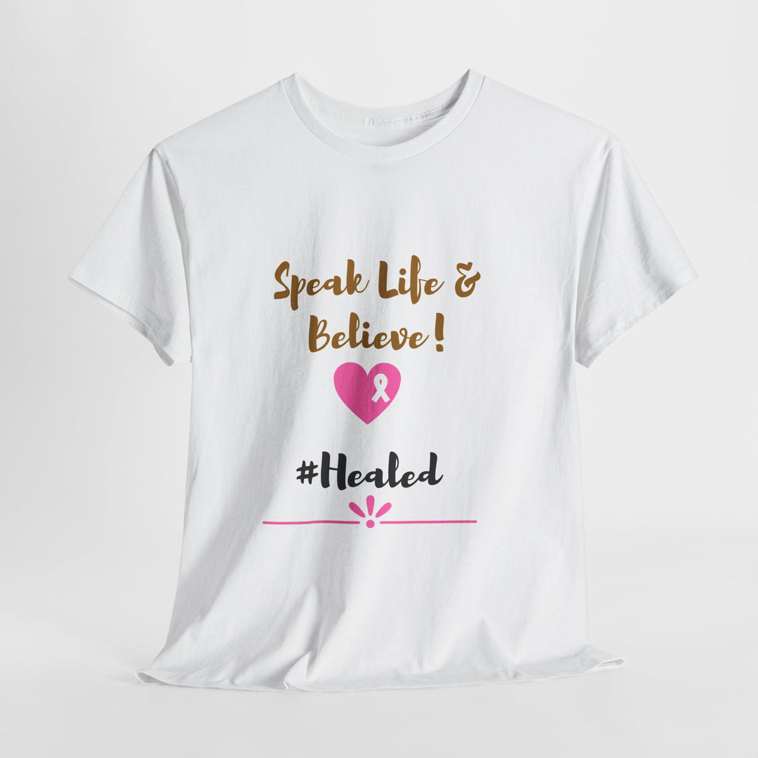 Healed Breast Cancer Awareness Tee – Unisex Cotton Shirt for Comfort & Purpose - captivatingconversationsstarters