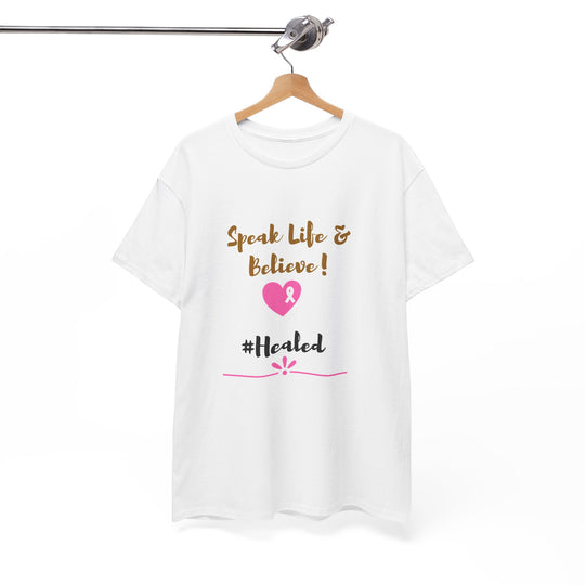 Healed Breast Cancer Awareness Tee – Unisex Cotton Shirt for Comfort & Purpose - captivatingconversationsstarters