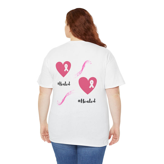 Healed Breast Cancer Awareness Tee – Unisex Cotton Shirt for Comfort & Purpose - captivatingconversationsstarters